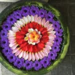 Balinese ritual of flower offerings